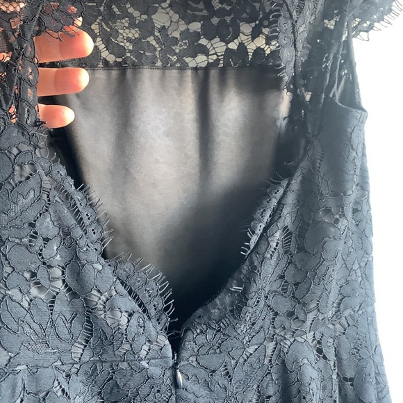 Kate Spade Rose Lace Mini Dress Black Size 8 - Picture 10 of 16
